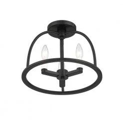Abbott 13.75 in 3-Light Black Flush Mount by Crystorama -Crystorama popular store black crystorama flush mount lights abb 3003 bk ceiling 1f 1000