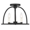 Abbott 13.75 in 3-Light Black Flush Mount by Crystorama