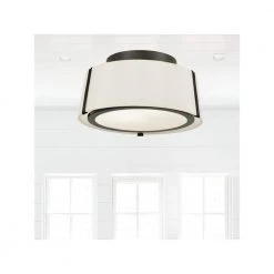 Fulton 12 in. 2-Light Black Flush Mount by Crystorama -Crystorama popular store black crystorama flush mount lights ful 903 bk fa 1000