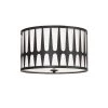 Royston 18 in 3-Light Black Flush Mount by Crystorama