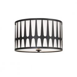 Royston 18 in 3-Light Black Flush Mount by Crystorama
