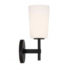 Colton 1-Light Black Wall Sconce by Crystorama