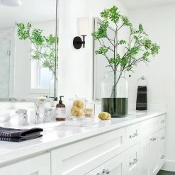 Colton 1-Light Black Wall Sconce by Crystorama -Crystorama popular store black crystorama vanity lighting col 101 bk fa 1000