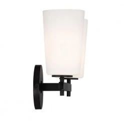 Colton 2-Light Black Wall Sconce by Crystorama -Crystorama popular store black crystorama vanity lighting col 102 bk 4f 1000