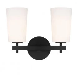 Colton 2-Light Black Wall Sconce by Crystorama