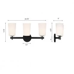 Colton 3-Light Black Wall Sconce by Crystorama -Crystorama popular store black crystorama vanity lighting col 103 bk 44 1000