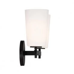 Colton 3-Light Black Wall Sconce by Crystorama -Crystorama popular store black crystorama vanity lighting col 103 bk 4f 1000