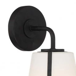 Fulton 1-Light Black Wall Mount by Crystorama -Crystorama popular store black crystorama vanity lighting ful 911 bk 1f 1000