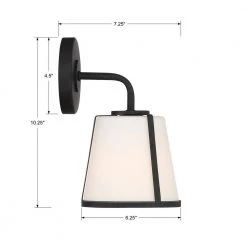 Fulton 1-Light Black Wall Mount by Crystorama -Crystorama popular store black crystorama vanity lighting ful 911 bk 44 1000