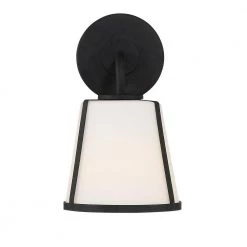 Fulton 1-Light Black Wall Mount by Crystorama -Crystorama popular store black crystorama vanity lighting ful 911 bk 4f 1000