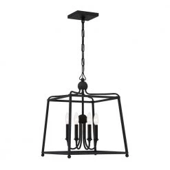 Sylvan 4-Light Black Forged Chandelier with Silk Shade by Crystorama 9 Sylvan 4-Light Black Forged Chandelier with Silk Shade by Crystorama -Crystorama popular store black forged crystorama chandeliers 2245 bf 4f 1000