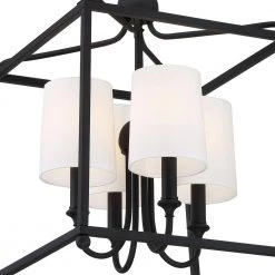 Sylvan 4-Light Black Forged Chandelier with Silk Shade by Crystorama 11 Sylvan 4-Light Black Forged Chandelier with Silk Shade by Crystorama -Crystorama popular store black forged crystorama chandeliers 2245 bf 76 1000