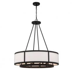 Bryant 8-Light Black Forged Chandelier by Crystorama