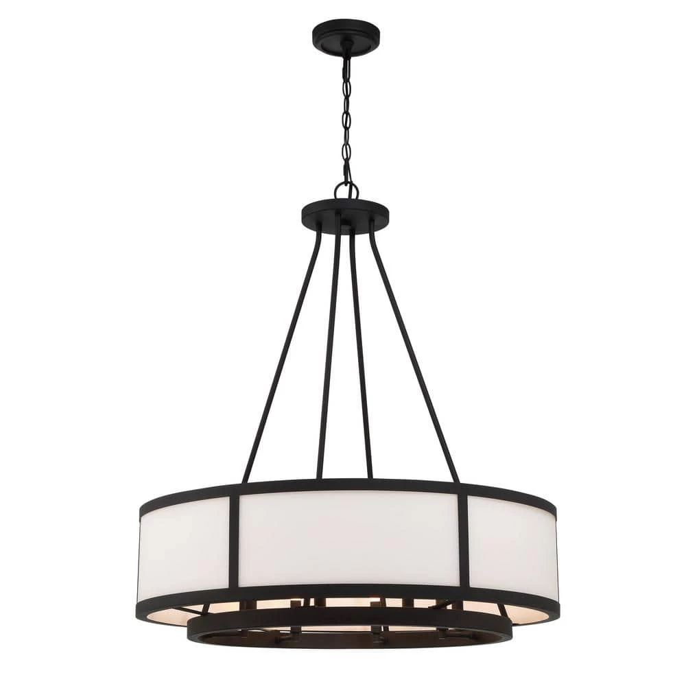 Bryant 8-Light Black Forged Chandelier by Crystorama 3 Bryant 8-Light Black Forged Chandelier by Crystorama