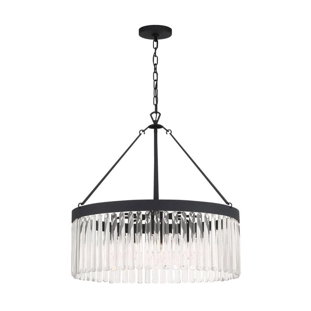 Emory 8-Light Black Forged Chandelier by Crystorama 3 Emory 8-Light Black Forged Chandelier by Crystorama