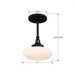 Parker 1-Light Black Forged Pendant by Crystorama -Crystorama popular store black forged crystorama chandeliers pkr b8501 bf 1f 1000