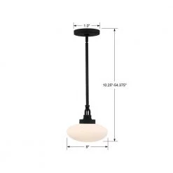 Parker 1-Light Black Forged Pendant by Crystorama -Crystorama popular store black forged crystorama chandeliers pkr b8501 bf 4f 1000