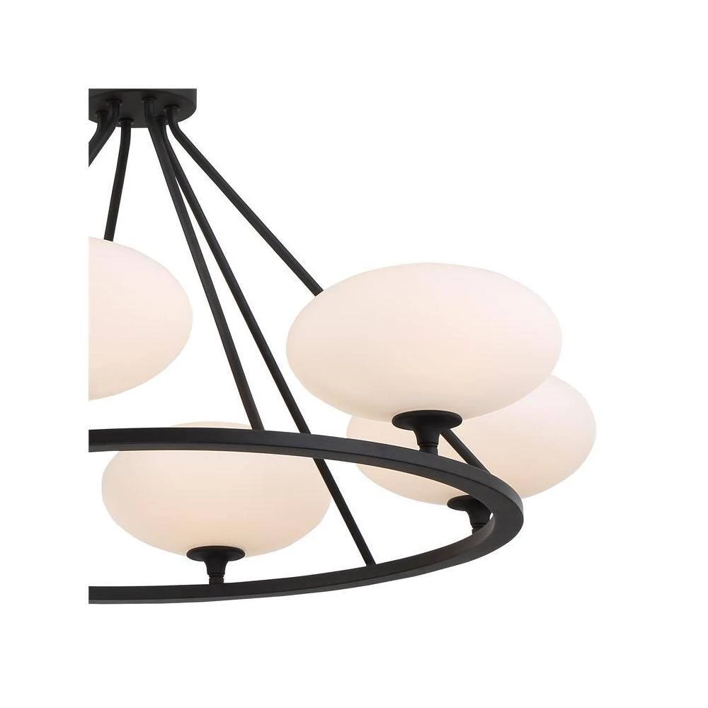 Parker 6-Light Black Forged Chandelier by Crystorama 5 Parker 6-Light Black Forged Chandelier by Crystorama - Image 3