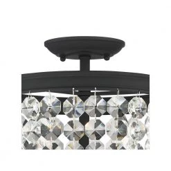 Archer 11.5 in. 3-Light Black Forged Flush Mount by Crystorama -Crystorama popular store black forged crystorama flush mount lights 783 bf cl mwp 1f 1000