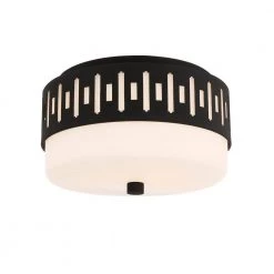 Keaton 13.37 in. 2-Light Black Forged Flush Mount by Crystorama -Crystorama popular store black forged crystorama flush mount lights kea b8200 bf fa 1000