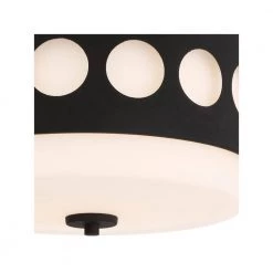 Kirby 13.37 in. 2-Light Black Forged Flush Mount by Crystorama -Crystorama popular store black forged crystorama flush mount lights kir b8100 bf 4f 1000