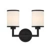 Bryant 2-Light Black Forged Wall Sconce by Crystorama -Crystorama popular store black forged crystorama vanity lighting bry 8002 bf 64 1000
