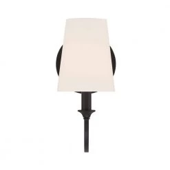 Payton 1-Light Black Forged Wall Sconce by Crystorama