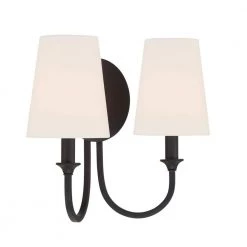 Payton 2-Light Black Forged Wall Sconce by Crystorama -Crystorama popular store black forged crystorama vanity lighting pay 922 bf 1f 1000