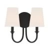 Payton 2-Light Black Forged Wall Sconce by Crystorama -Crystorama popular store black forged crystorama vanity lighting pay 922 bf 64 1000