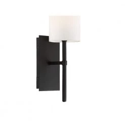 Veronica 1-Light Black Forged Sconce by Crystorama -Crystorama popular store black forged crystorama wall sconces ver 241 bf 4f 1000