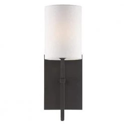 Veronica 1-Light Black Forged Sconce by Crystorama