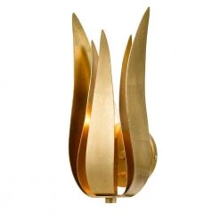 Broche 1-Light Antique Gold Wall Sconce by Crystorama
