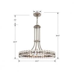 Clover 8-Light Brushed Nickel Standard Chandelier by Crystorama 13 Clover 8-Light Brushed Nickel Standard Chandelier by Crystorama -Crystorama popular store brushed nickel crystorama chandeliers clo 8898 bn 44 1000