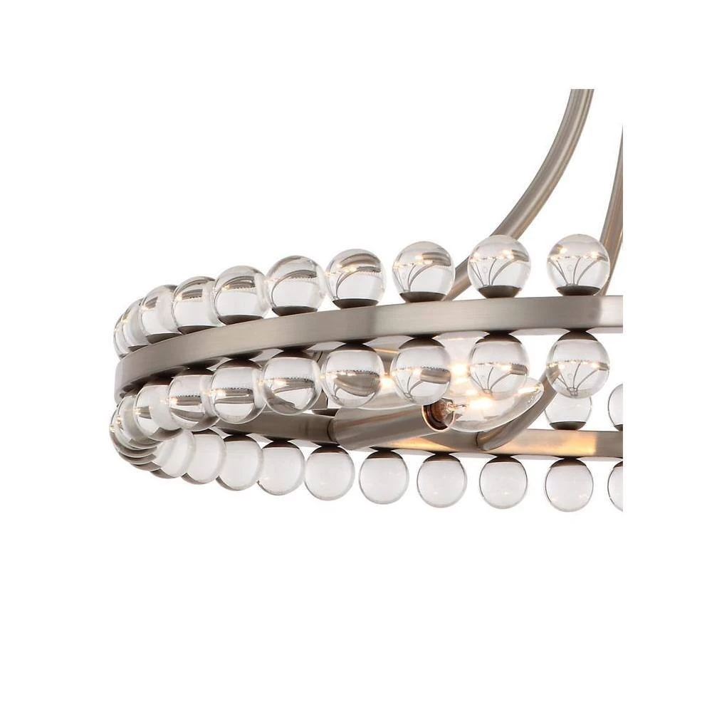 Clover 8-Light Brushed Nickel Standard Chandelier by Crystorama 5 Clover 8-Light Brushed Nickel Standard Chandelier by Crystorama - Image 3