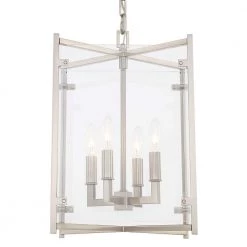 Danbury 4-Light Brushed Nickel Standard Chandelier by Crystorama