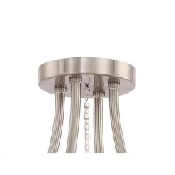 Clover 18 in 4-Light Brushed Nickel Flush Mount by Crystorama -Crystorama popular store brushed nickel crystorama flush mount lights clo 8894 bn 4f 1000