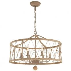 Brixton 6-Light Burnished Silver Chandelier by Crystorama