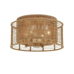 Jayna 14.9 in. 4-Light Burnished Silver Flush Mount by Crystorama