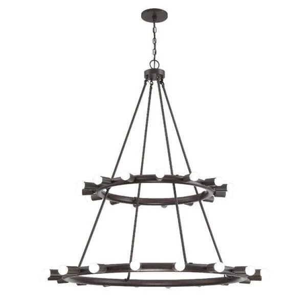 Dakota 33-Light Charcoal Bronze Standard Chandelier by Crystorama 4 Dakota 33-Light Charcoal Bronze Standard Chandelier by Crystorama - Image 2