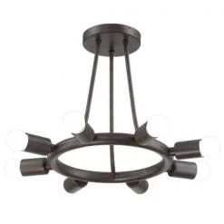 Dakota 15 in 8-Light Charcoal Bronze Flush Mount by Crystorama -Crystorama popular store charcoal bronze crystorama flush mount lights 9043 cz c3 1000