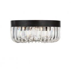 Alister 15 in. 5-Light Charcoal Bronze Flush Mount by Crystorama -Crystorama popular store charcoal bronze crystorama flush mount lights ali b2005 cz 44 1000