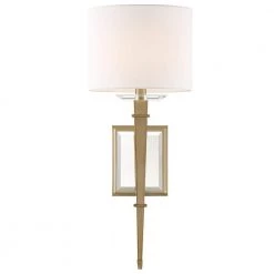 Clifton 1-Light Aged Brass Sconce by Crystorama