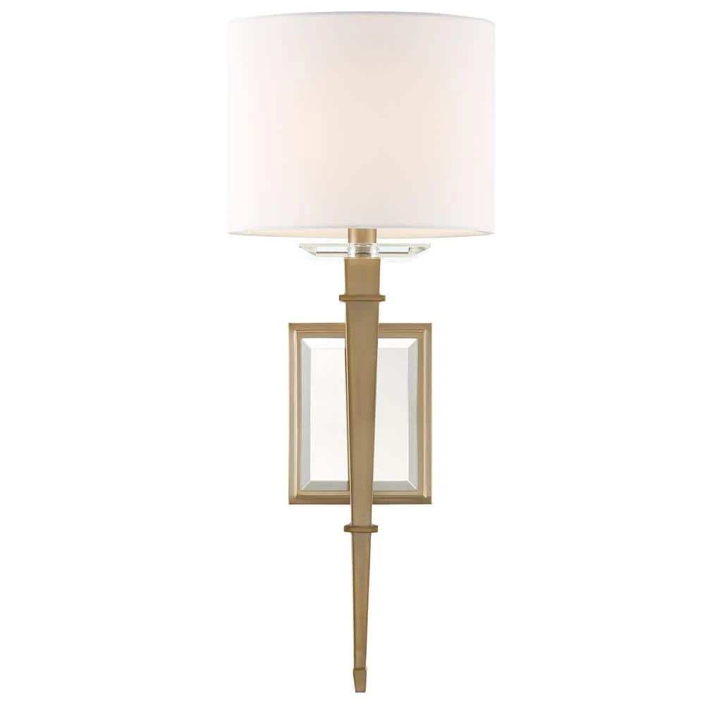 Clifton 1-Light Aged Brass Sconce by Crystorama 3 Clifton 1-Light Aged Brass Sconce by Crystorama