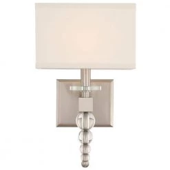 Clover 1 Light Brushed Nickel Sconce by Crystorama
