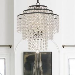 Arielle 4-Light Dark Bronze Crystal Chandelier by Crystorama -Crystorama popular store dark bronze crystorama chandeliers ari 304 db cl mwp fa 1000