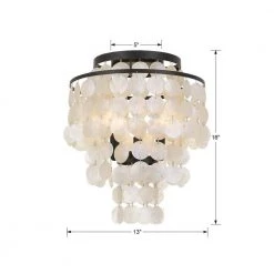 Brielle 13 in. 3-Light Dark Bronze Flush Mount by Crystorama -Crystorama popular store dark bronze crystorama flush mount lights bri 3003 db 1f 1000