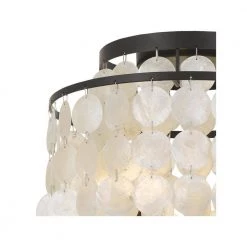 Brielle 13 in. 3-Light Dark Bronze Flush Mount by Crystorama -Crystorama popular store dark bronze crystorama flush mount lights bri 3003 db 4f 1000