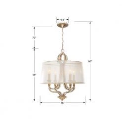 Garland 4-Light Distressed Twilight Shaded Chandelier with Silk Shade by Crystorama 11 Garland 4-Light Distressed Twilight Shaded Chandelier with Silk Shade by Crystorama -Crystorama popular store distressed twilight crystorama chandeliers 6764 dt 44 1000