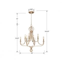 Garland 8-Light Distressed Twilight Standard Chandelier by Crystorama -Crystorama popular store distressed twilight crystorama chandeliers 6768 dt 44 1000