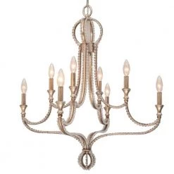 Garland 8-Light Distressed Twilight Standard Chandelier by Crystorama